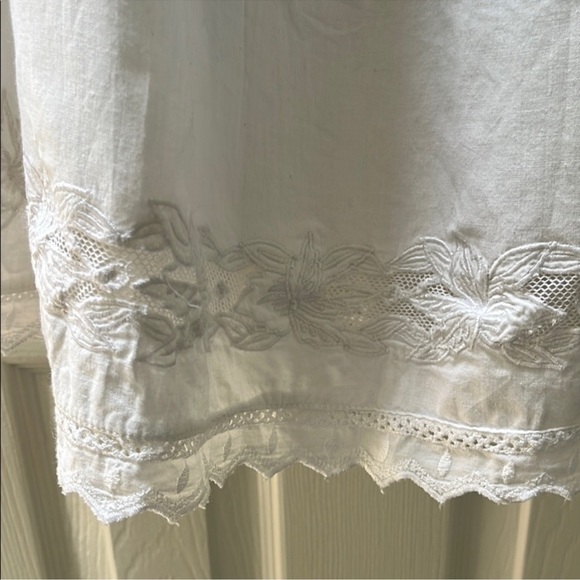 Vintage Miss Bennington Tiered White Skirt similar to Doen Sebastiene M/L - Picture 8 of 8
